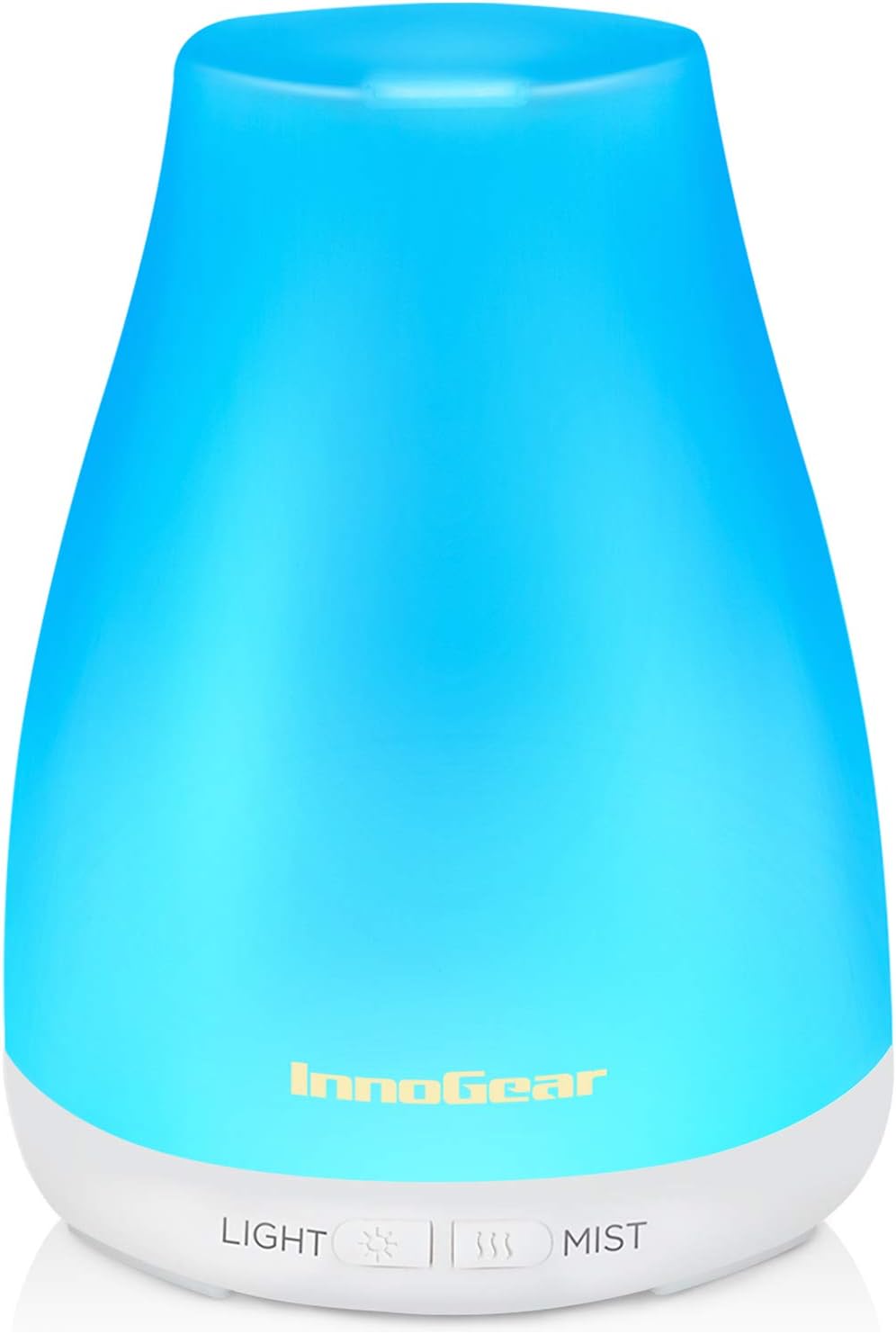 5-in-1 Essential Oil Diffuser with 7 LED Colors, 2 Mist Modes & Auto Shut-Off – White