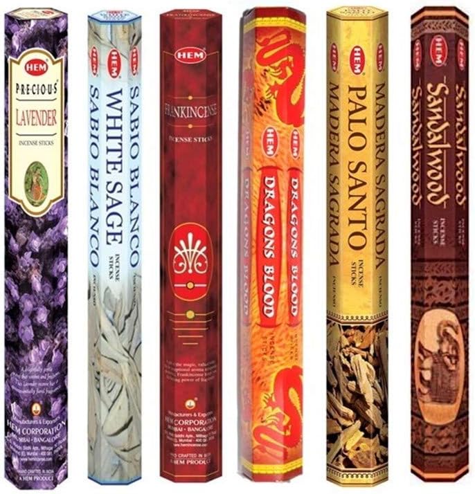 Assorted Incense Sticks Pack – 120 Sticks with 6 Fragrances