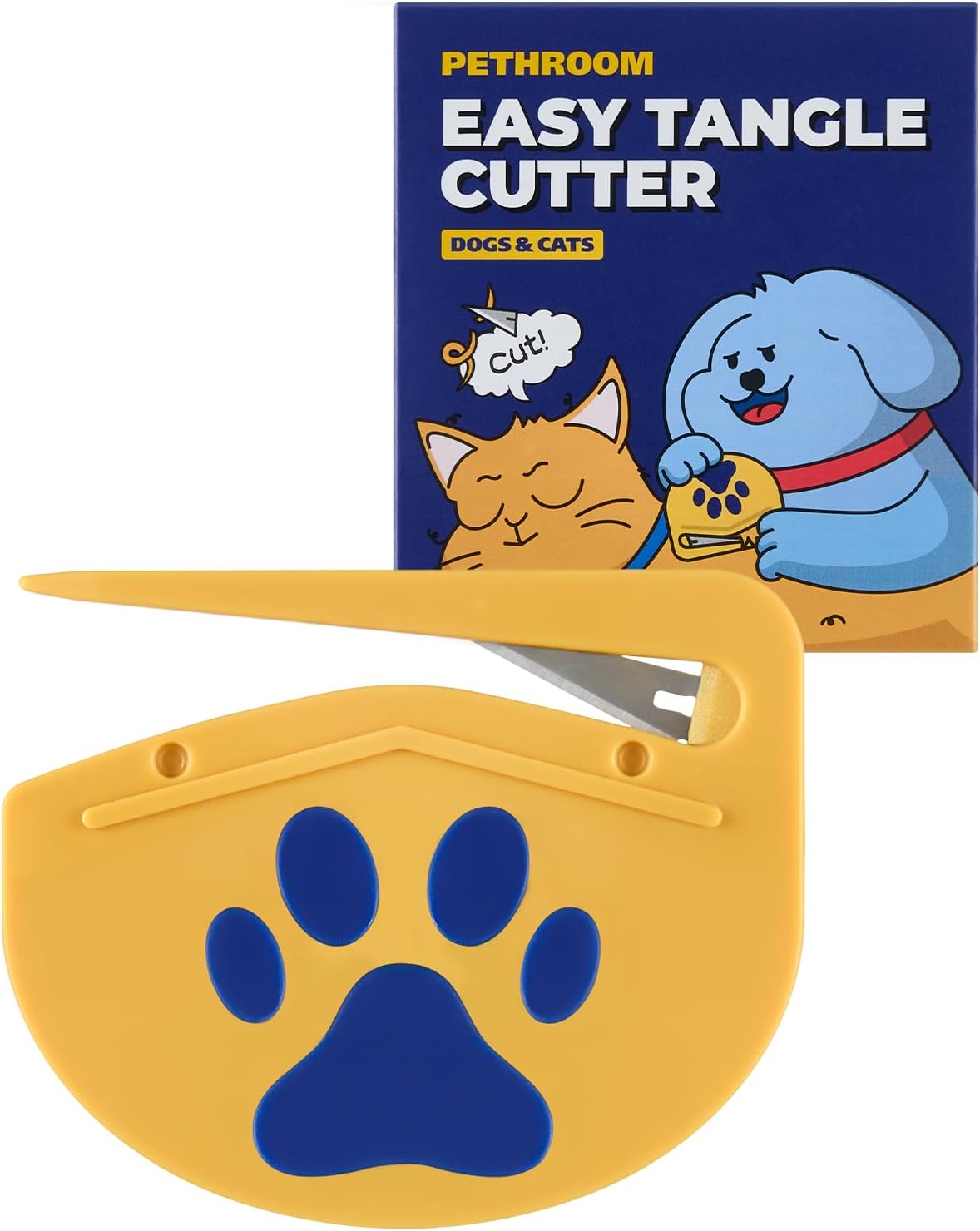 Professional Matt Splitter for Dogs & Cats – Steel Blade Dematting Tool for Long & Medium Coats