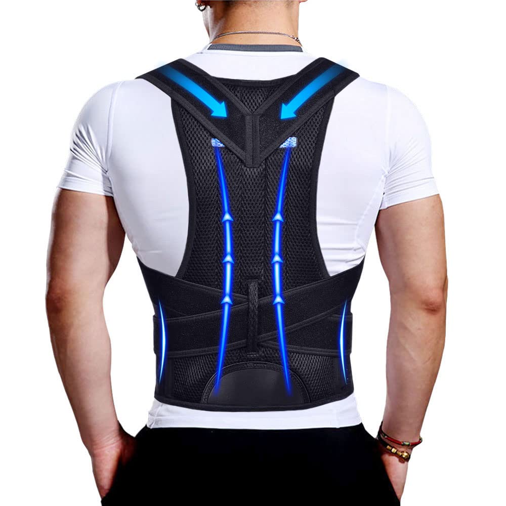 Upgraded Posture Corrector & Lumbar Support Brace for Back, Neck & Shoulder Pain Relief