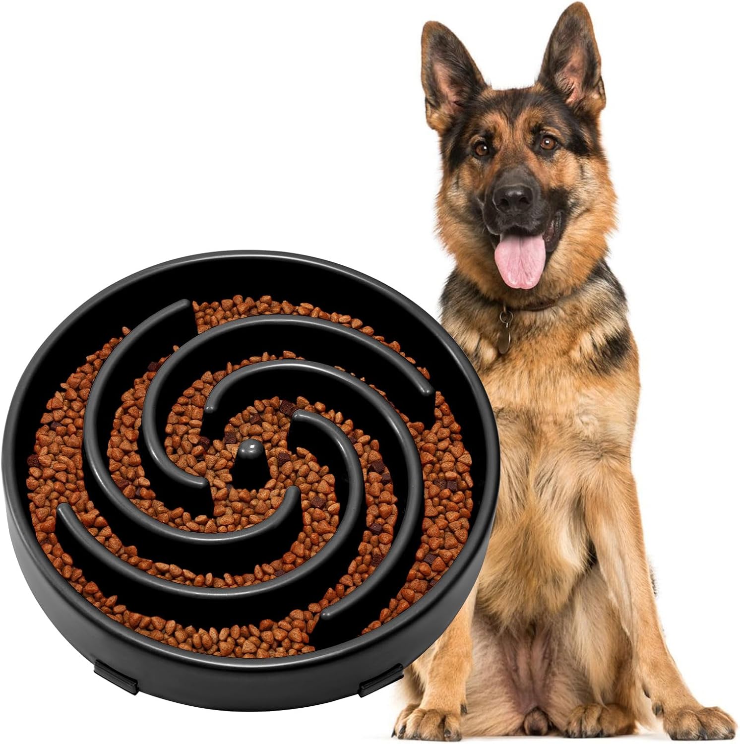 Slow Feeder Dog Bowl for Medium & Large Dogs – Anti-Gulping, Anti-Choking Design